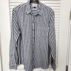 Universal Thread Stripe Linen Shirt - Small
